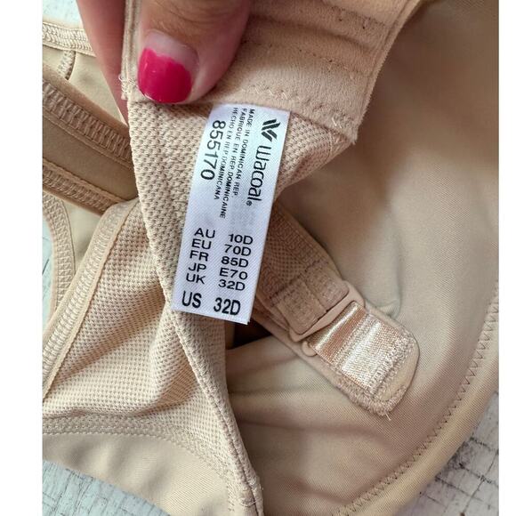 Wacoal Women's Beige Wired Full Coverage High Intensity Sports Bra Size 32D - Picture 8 of 8